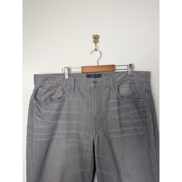 Lucky Brand Men's 121 Heritage Slim Denim Jeans Perth Gray 36x32 Distressed - Picture 3 of 13